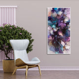 Abstract Purple Ethereal Floral Design Canvas Wall Painting - Decor Smart
