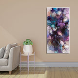 Abstract Purple Ethereal Floral Design Canvas Wall Painting - Decor Smart