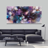 Abstract Purple Ethereal Floral Design Premium Canvas Wall Painting - Decor Smart