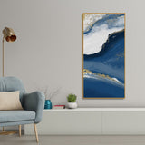 Abstract Seascape Golden Line art Canvas Wall Painting - Decor Smart