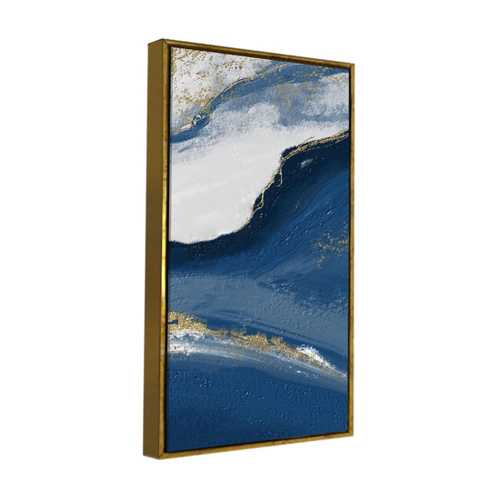 Abstract Seascape Golden Line art Canvas Wall Painting - Decor Smart