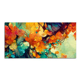 Abstract Texture Colorful Leaves Art Canvas Wall Painting - Decor Smart