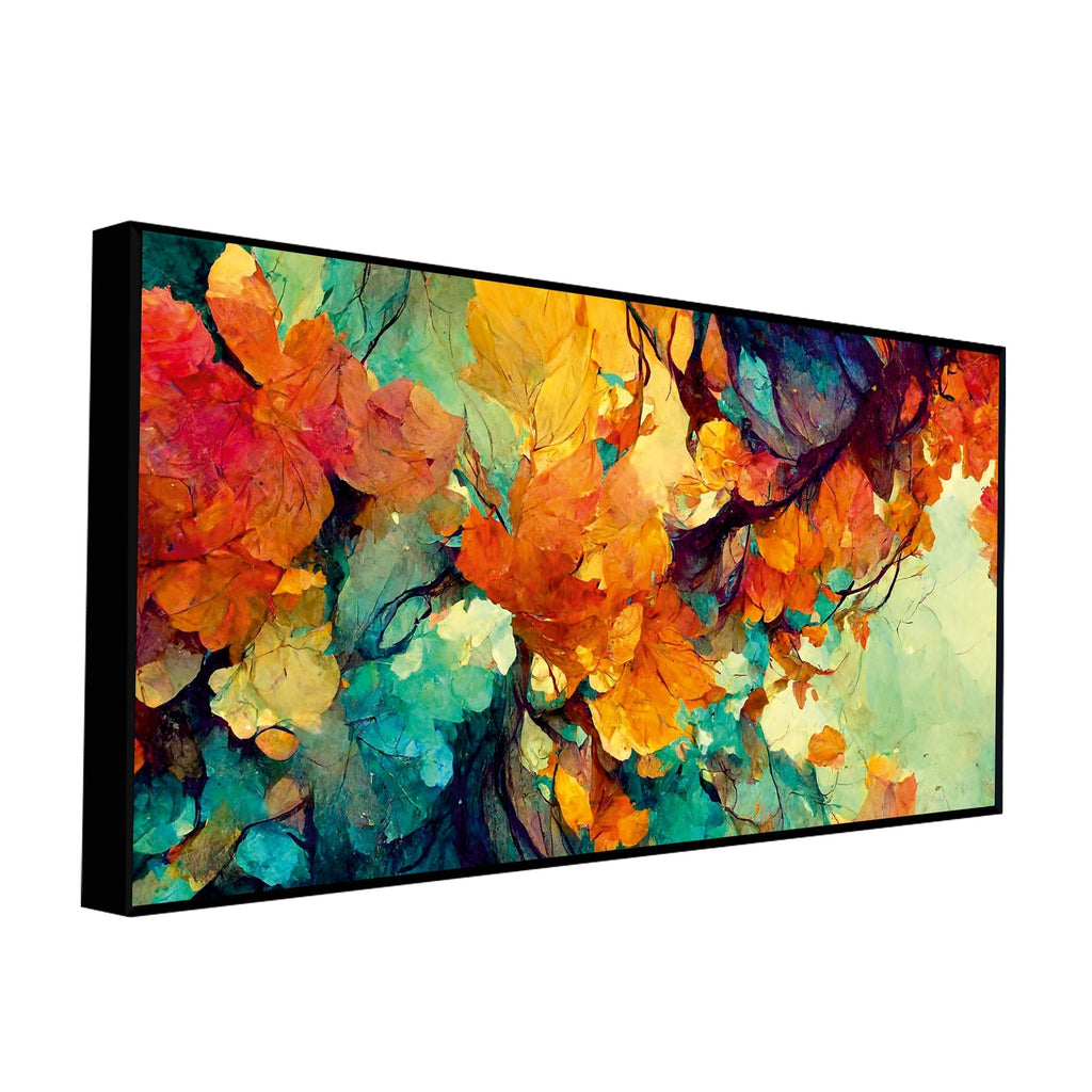 Abstract Texture Colorful Leaves Art Canvas Wall Painting