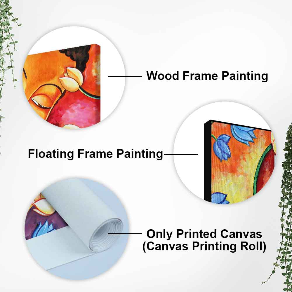 Abstract Wall Painting of Lord Spiritual Buddha - Decor Smart