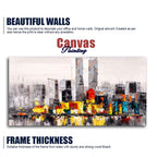 Abstract Wall Painting of A New York City Skyline