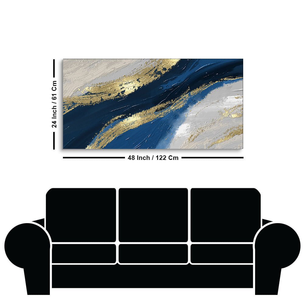 Abstract Wave Acrylic Premium Canvas Wall Painting - Decor Smart