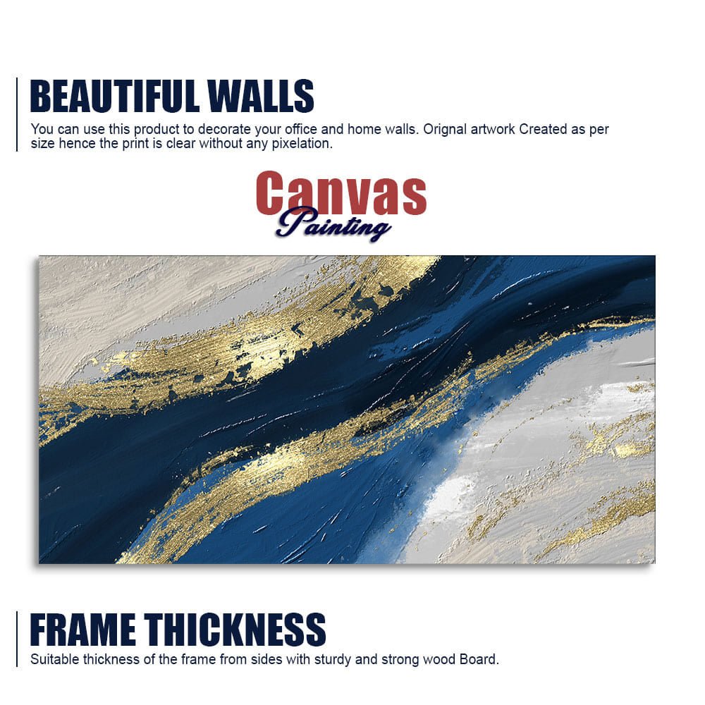 Abstract Wave Acrylic Premium Canvas Wall Painting - Decor Smart