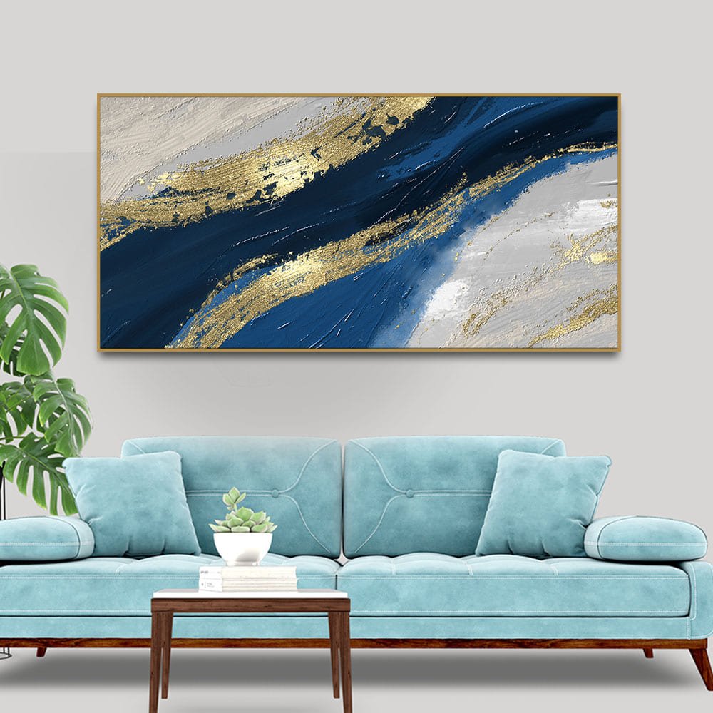 Abstract Wave Acrylic Premium Canvas Wall Painting - Decor Smart