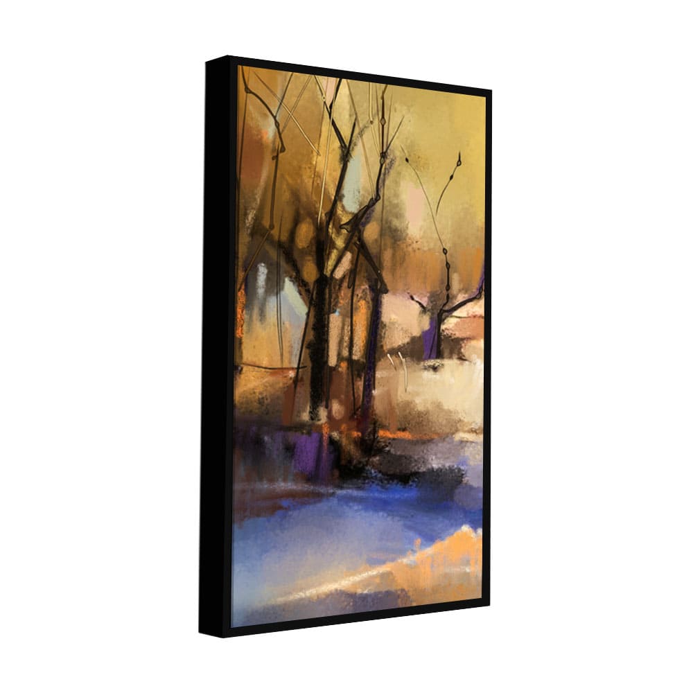 Abstract Winter Forest landscape Wall Painting - Decor Smart