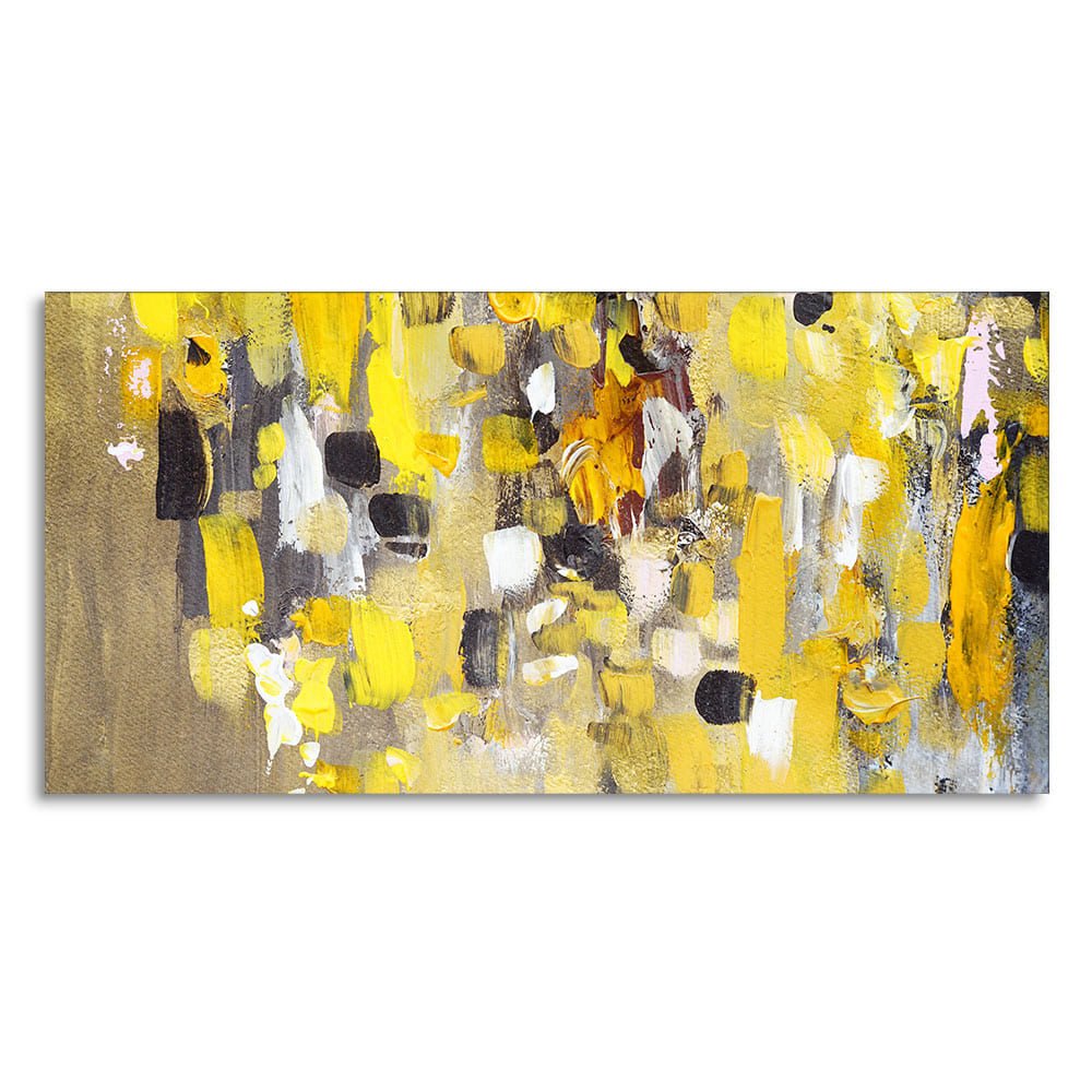 Abstract Yellow Wall Art Premium Canvas Wall Painting - Decor Smart
