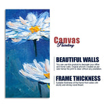 Acrylic Painting of White Flower Premium Canvas Wall Painting - Decor Smart