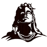 Adiyogi Lord Shiva Premium Backlit Design Wooden Wall Hanging with LED Night Light Walnut Finish - Decor Smart