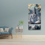 Adiyogi Shiva Meditating Premium Canvas Wall Painting - Decor Smart