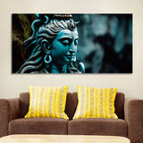 Adiyogi Shiva Statue Premium Canvas Wall Painting - Decor Smart