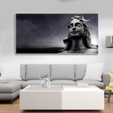 Adiyogi Shiva with Moon on the Head Wall Painting - Decor Smart