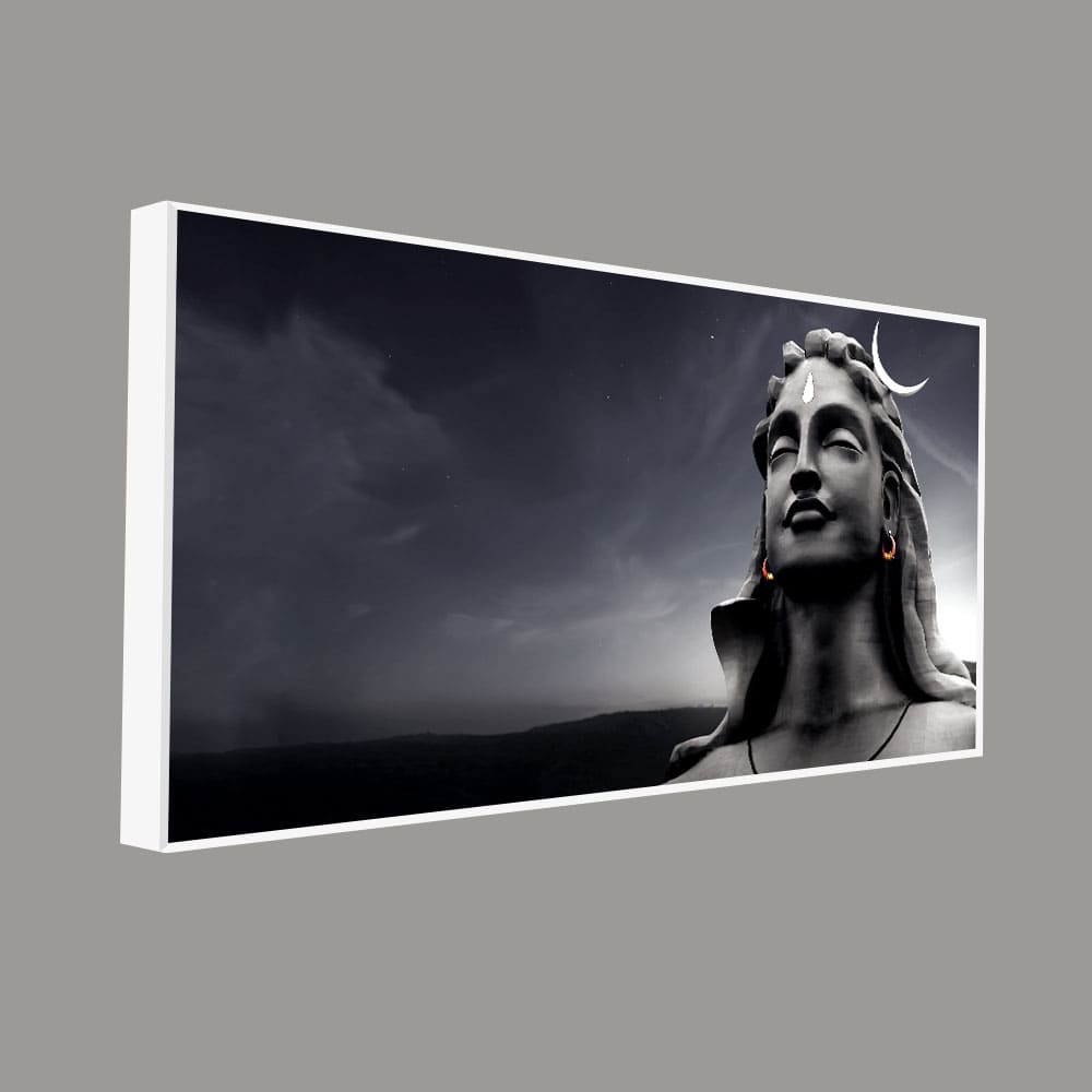 Adiyogi Shiva with Moon on the Head Wall Painting - Decor Smart