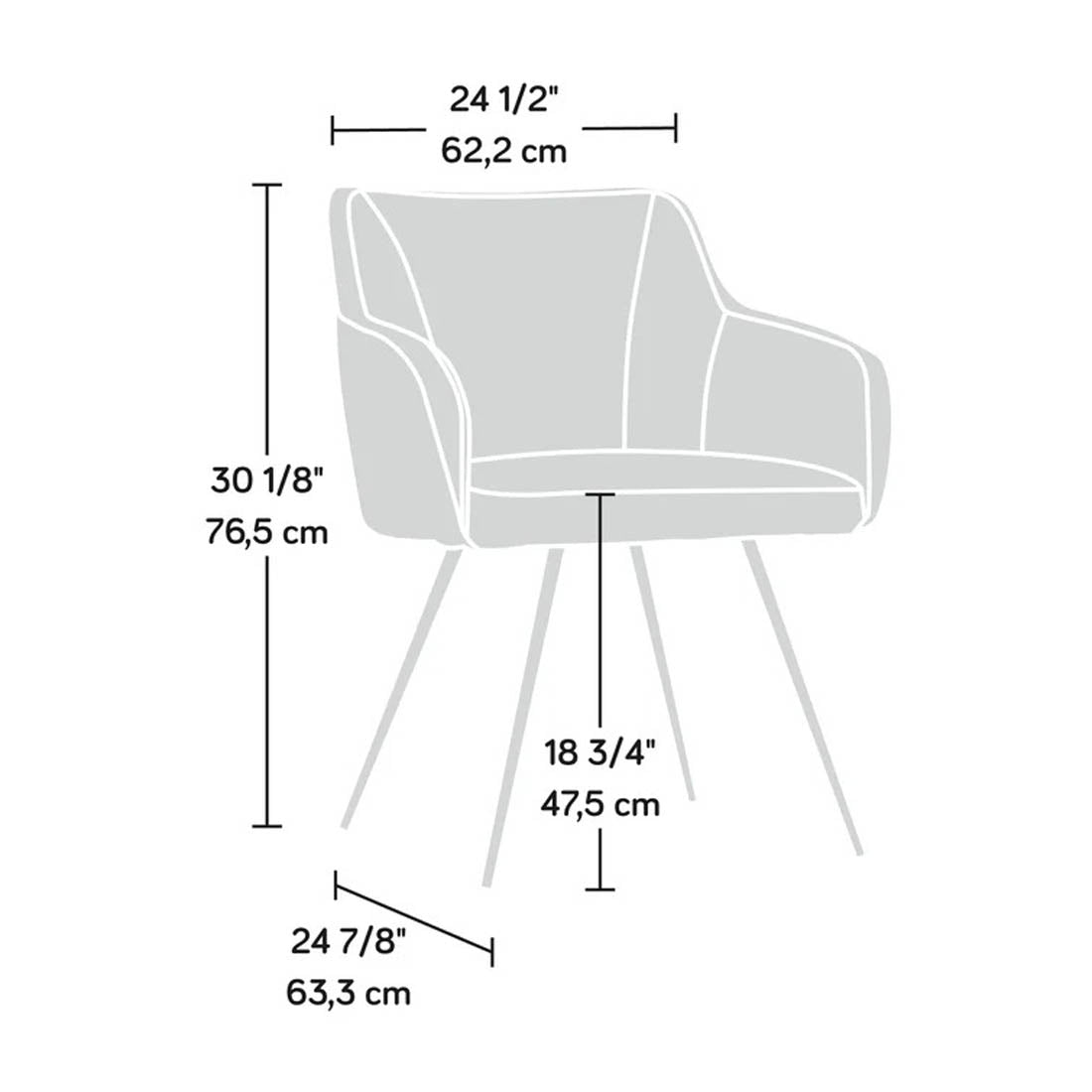 Aesthetic Black Velvet Accent Armchair - Decor Smart