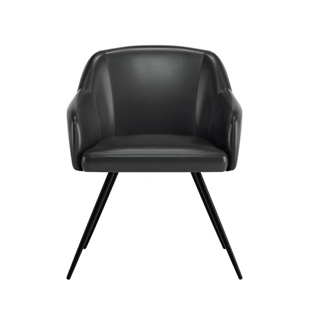 Aesthetic Black Velvet Accent Armchair - Decor Smart