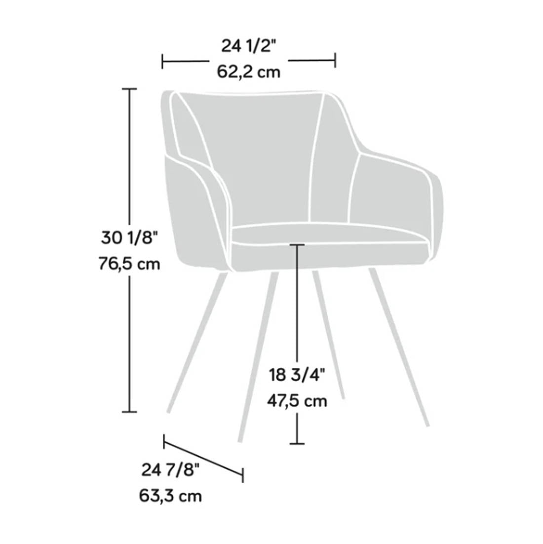 Aesthetic Blue Velvet Accent Chair with Golden Legs - Decor Smart