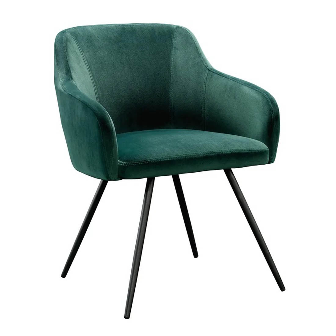 Aesthetic Green Plush Velvet Accent Chair - Decor Smart