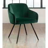 Aesthetic Green Plush Velvet Accent Chair - Decor Smart
