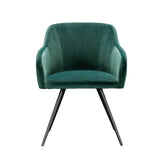 Aesthetic Green Plush Velvet Accent Chair - Decor Smart