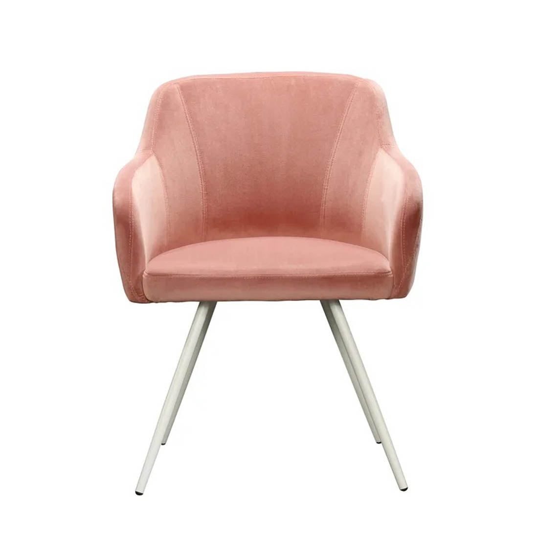 Aesthetic Peach Comfy Velvet Accent Chair - Decor Smart