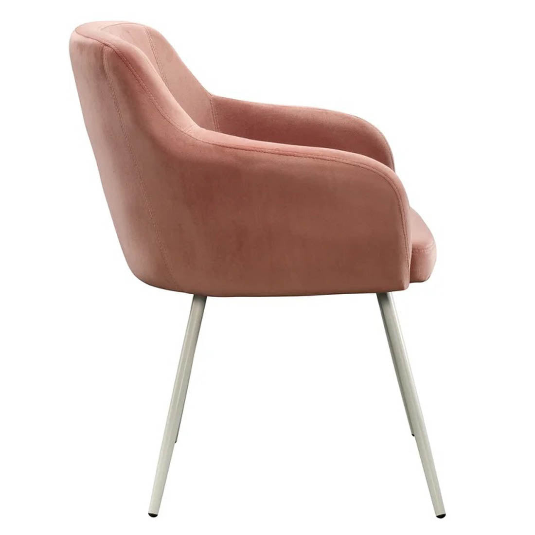 Aesthetic Peach Comfy Velvet Accent Chair - Decor Smart