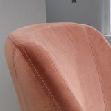Aesthetic Peach Comfy Velvet Accent Chair - Decor Smart