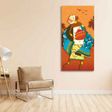 African Warli Abstract Art Canvas Wall Painting - Decor Smart