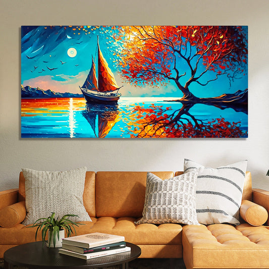 Amazing Scenery of Night View Canvas Wall Painting - Decor Smart