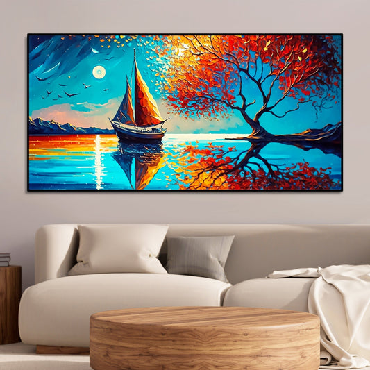 Amazing Scenery of Night View Canvas Wall Painting - Decor Smart