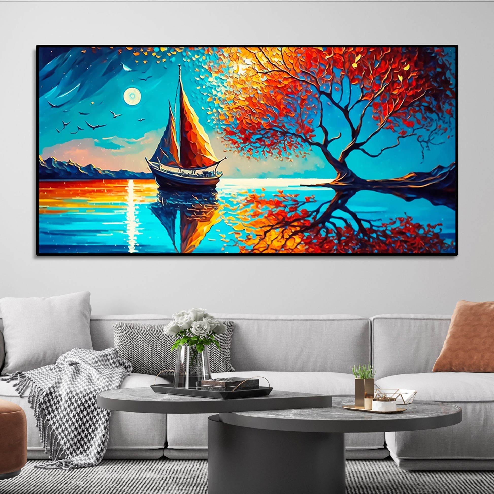 Amazing Scenery of Night View Canvas Wall Painting - Decor Smart