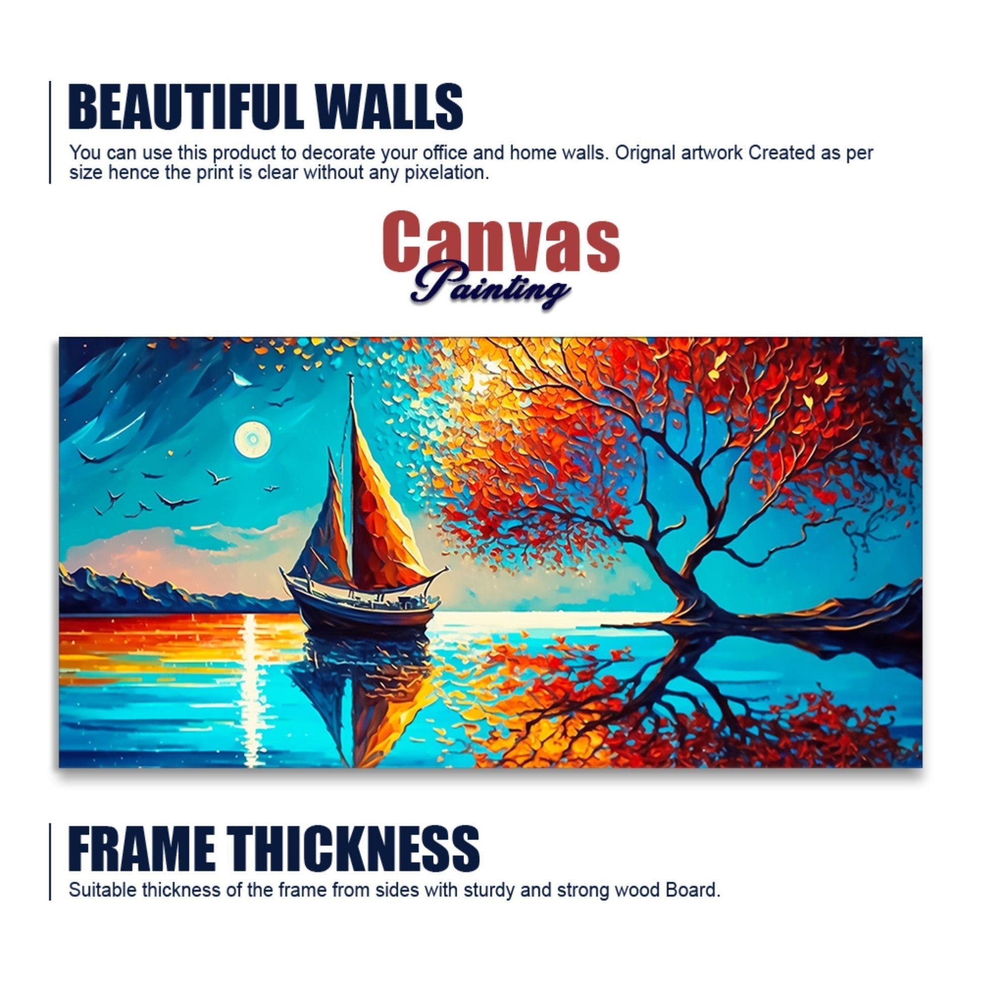 Amazing Scenery of Night View Canvas Wall Painting - Decor Smart