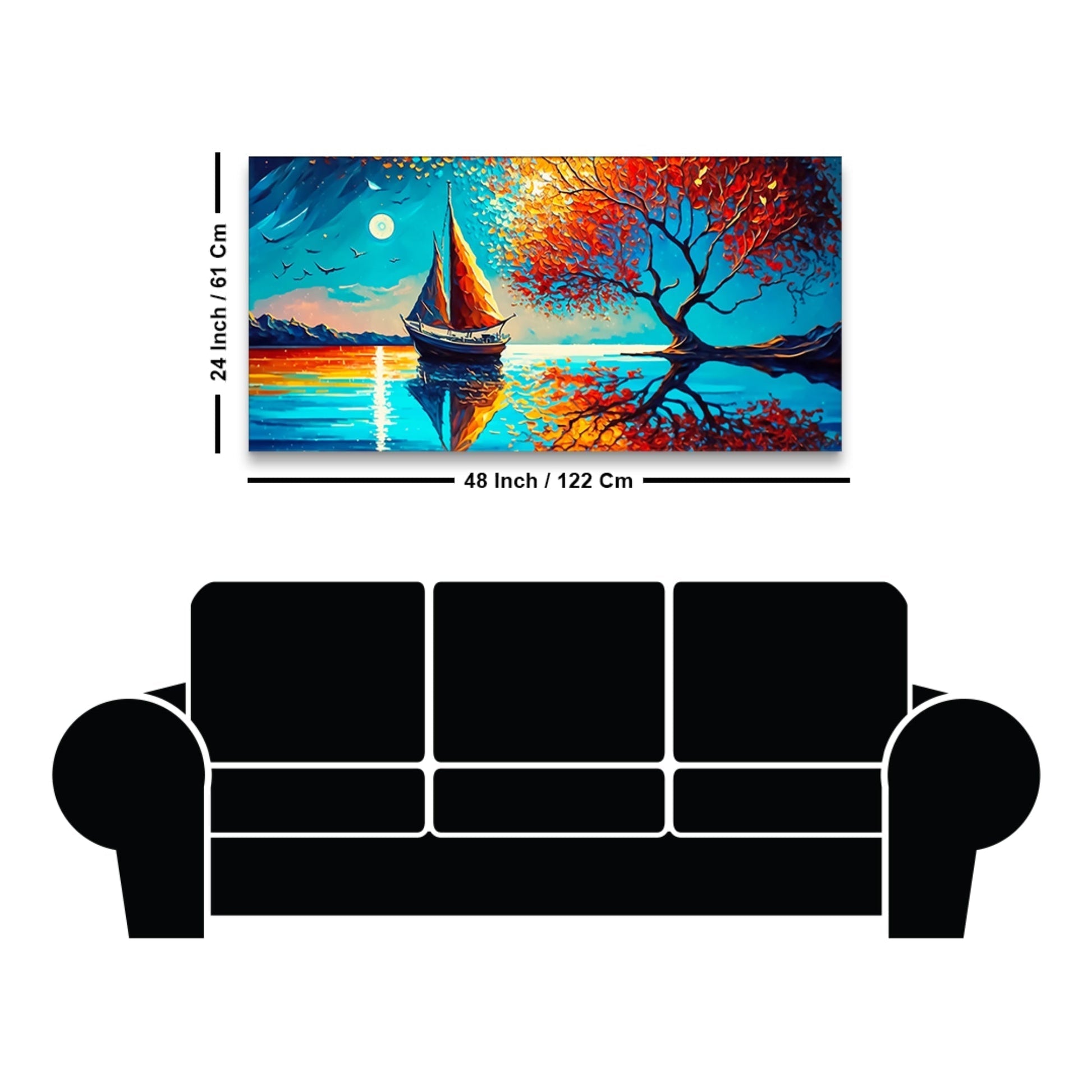 Amazing Scenery of Night View Canvas Wall Painting - Decor Smart