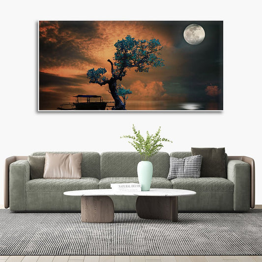 Amazing Tree Under the Moonlight Premium Painting - Decor Smart