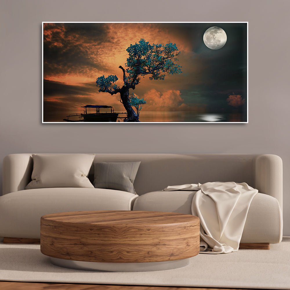 Amazing Tree Under the Moonlight Premium Painting - Decor Smart