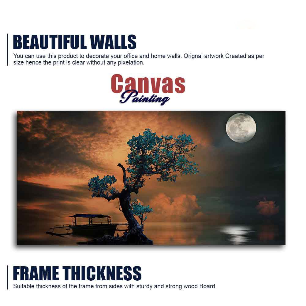 Amazing Tree Under the Moonlight Premium Painting - Decor Smart