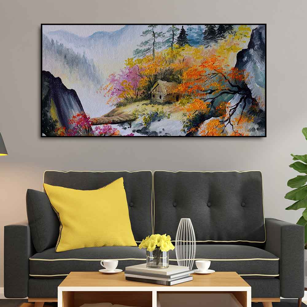 Amazing View Premium Canvas Abstract Wall Painting - Decor Smart