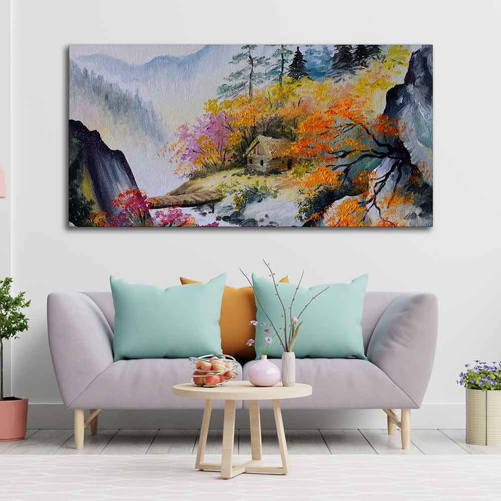 Amazing View Premium Canvas Abstract Wall Painting - Decor Smart