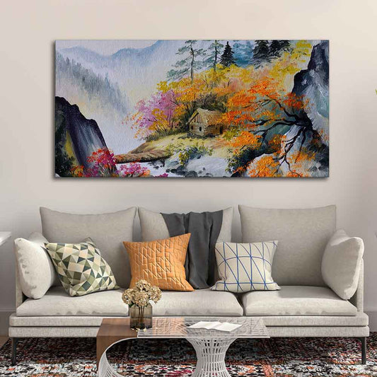 Amazing View Premium Canvas Abstract Wall Painting - Decor Smart