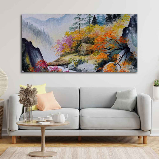 Amazing View Premium Canvas Abstract Wall Painting - Decor Smart