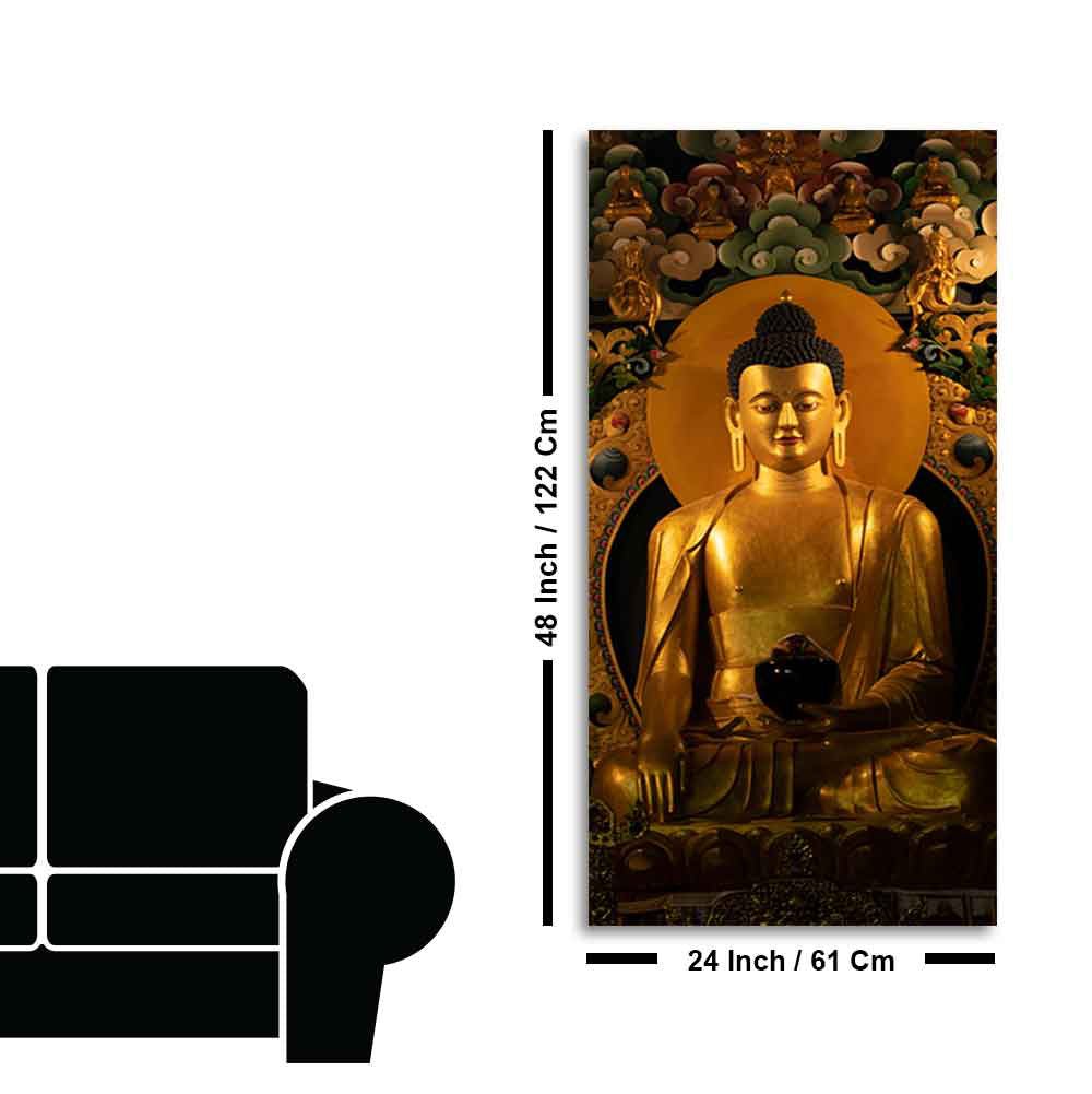 Ancient Buddha Statue Canvas Wall Painting - Decor Smart