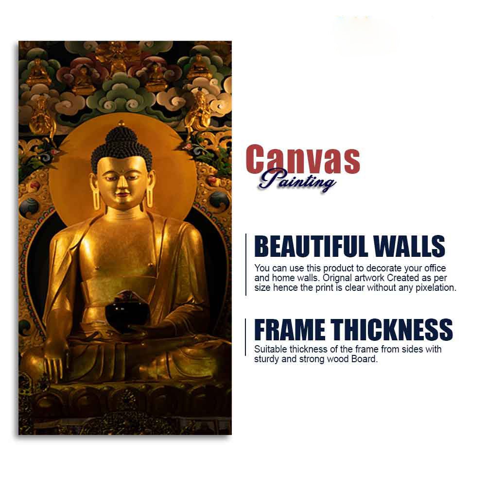 Ancient Buddha Statue Canvas Wall Painting - Decor Smart