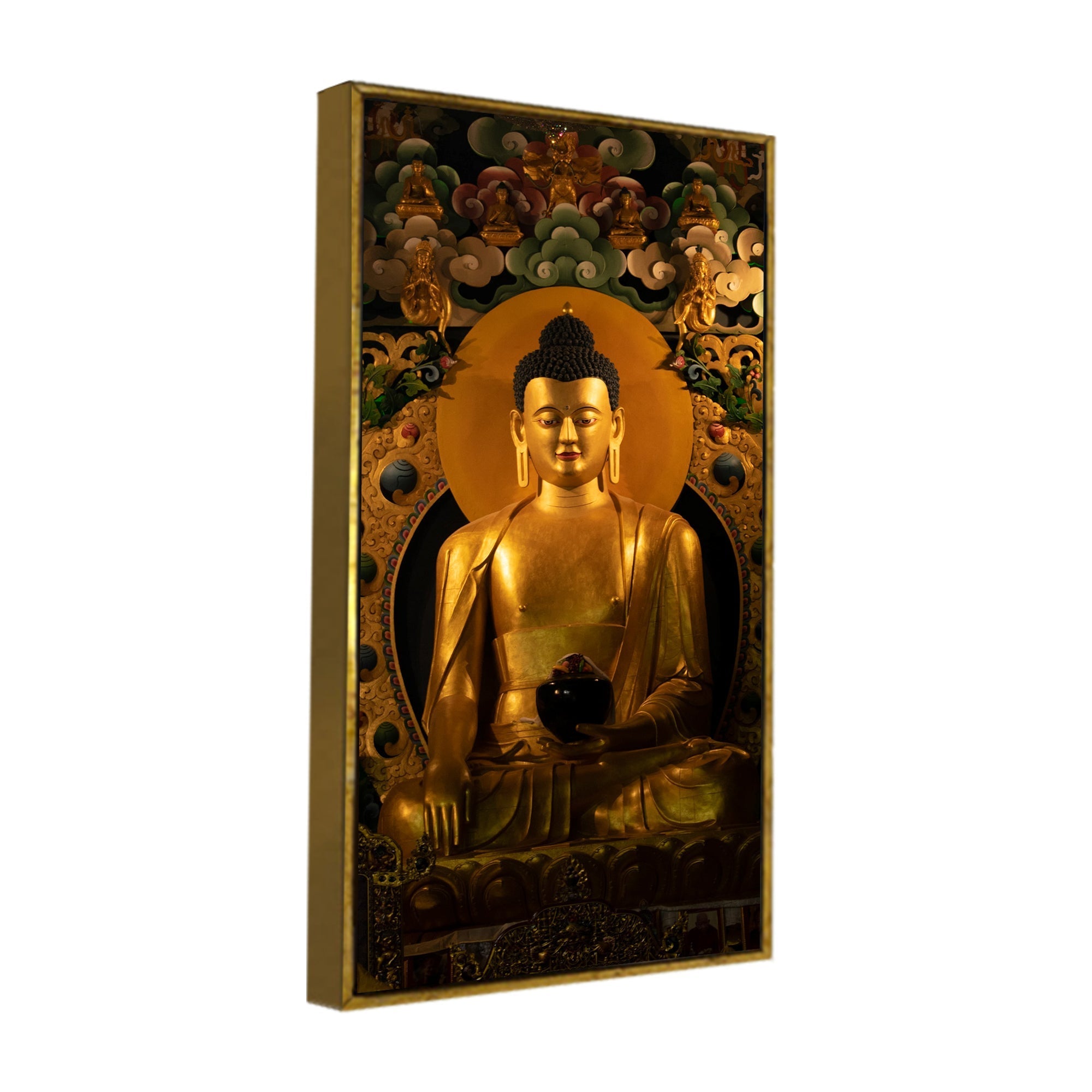 Ancient Buddha Statue Canvas Wall Painting - Decor Smart