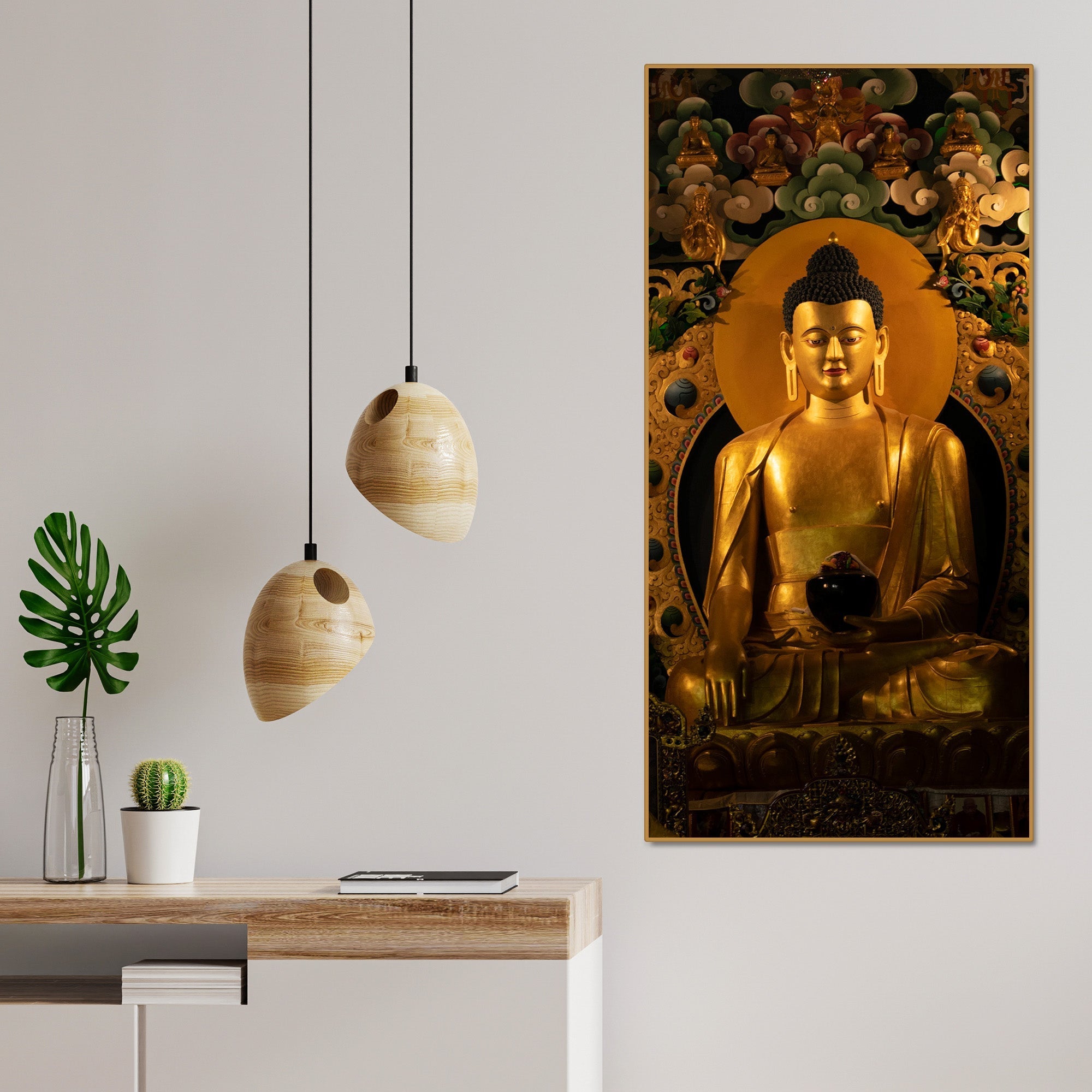 Ancient Buddha Statue Canvas Wall Painting - Decor Smart