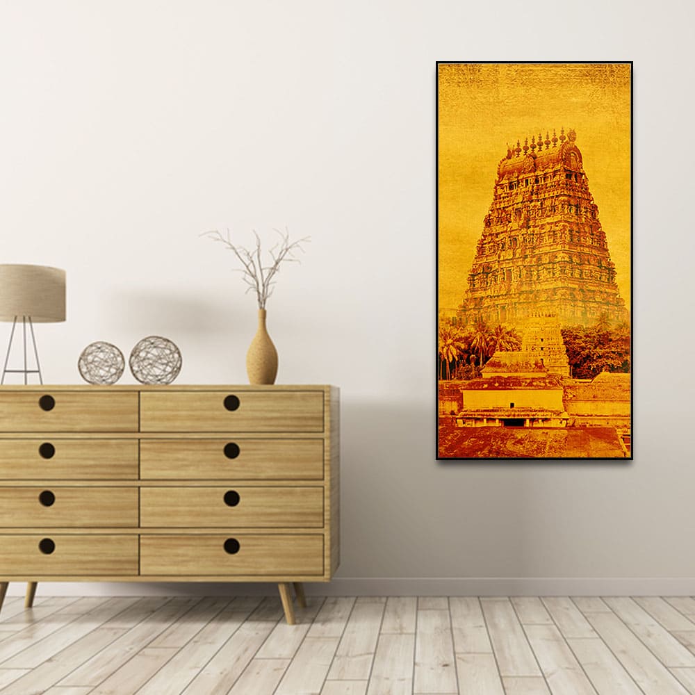 Ancient Temple of Tamilnadu Wall Painting - Decor Smart