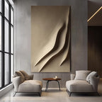 Architectural 3D Wall Art with Flowing Vertical Lines