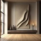 Architectural 3D Wall Art with Flowing Vertical Lines