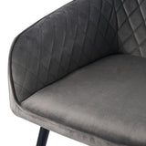 Artistic Classic Grey Diamond Cut Velvet Sofa Lounge Chair - Decor Smart